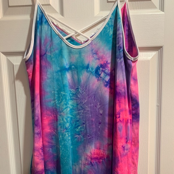 Eldridge Tank Blue Pink Purple Lace Tie-Dye NWOT - Picture 8 of 10